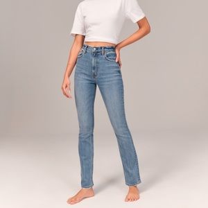 Ultra high rise 90s slim straight jeans